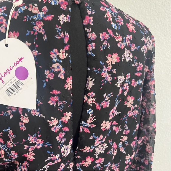 Buddy Love Black and Pink Floral Mini Dress - Picture 7 of 9